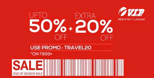 #Luggage : Get Up to 50% OFF + Extra 20% Discount on VIP, Skybags, AlfA & Carlton Bags ...